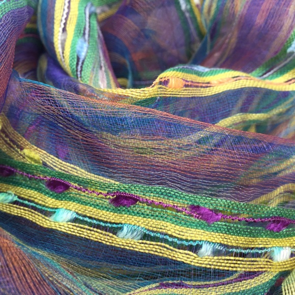 Vibrant Sheer Scarf - Picture 2 of 4