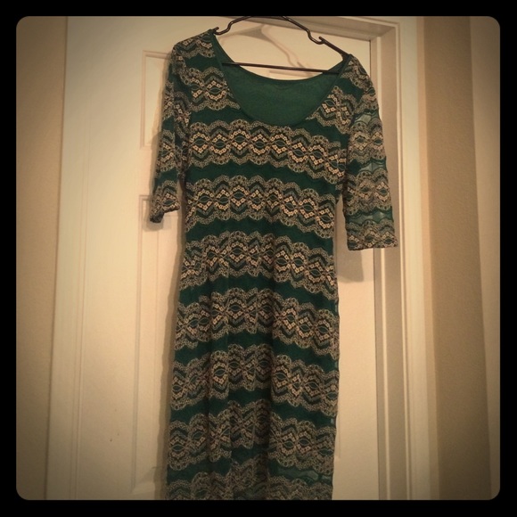 Green and Gold Gianni Bini Dress