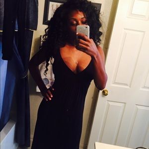 Black maxi dress