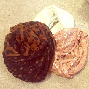 Three (3) infinity scarf bundle