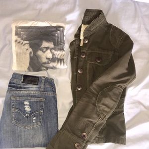 Green military jacket