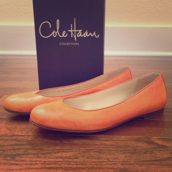 Cole Haan Collection Lizard Ballet Flats - New