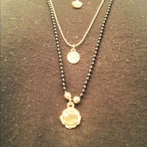 SOLD IN BUNDLE layered necklace black&white