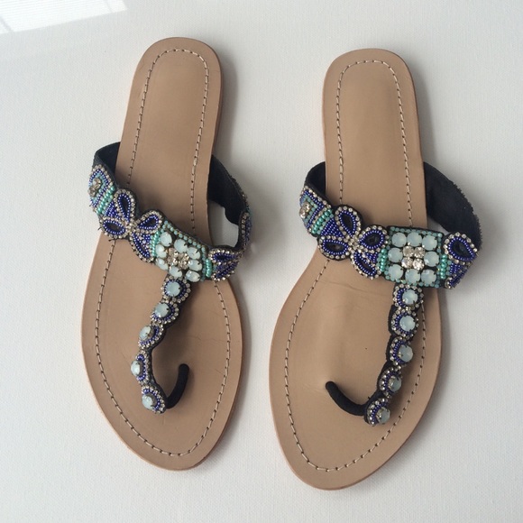 Beautiful beaded sandals. Size 36 fits 6/6.5 us