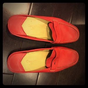 Cole Haan Resort Slip on red leather loafers