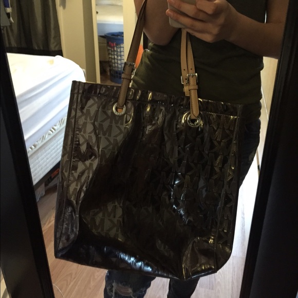 Dark silver Michael kors tote