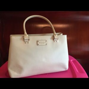 Cream Kate spade bag
