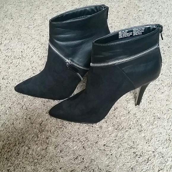 Black High Heel Ankle Boots