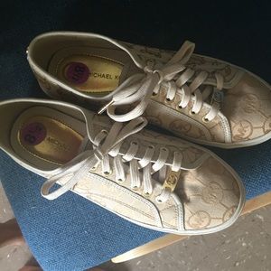 Tan Micheal Kors tennis shoes