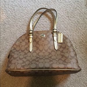 Cora domed satchel coach purse