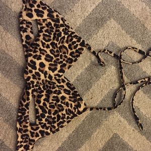 PINK LEOPARD BIKINI TOP
