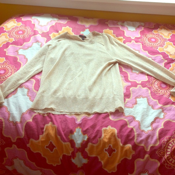 Sparkly gold thin J. Crew sweater