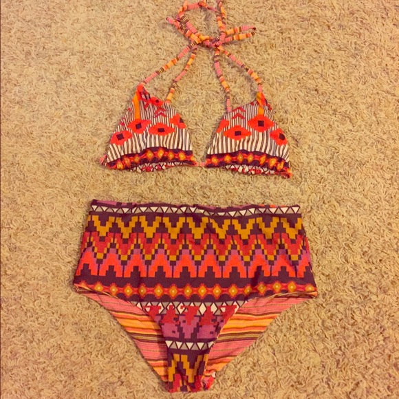 Anthropologie printed bikini