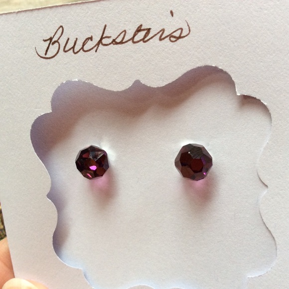 Purples Faceted Bead Earrings