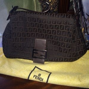 AUTHENTIC FENDI HANDBAG BROWN