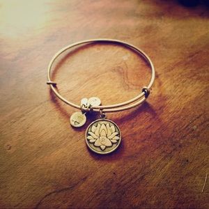 Alex & Ani Lotus Charm Bangle