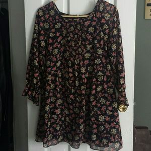 Free People Floral Baby Doll Dress