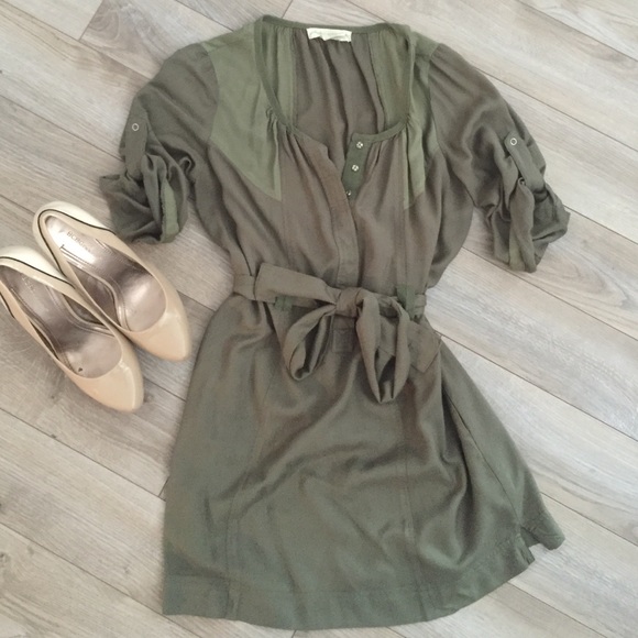 Dress - Military Green Urban Outfitters
