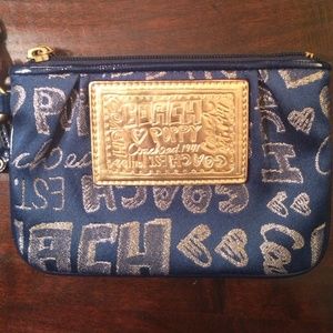 Small blue coach purse.