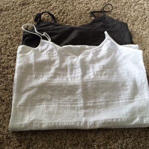 Aeropostale white & gray vneck camis