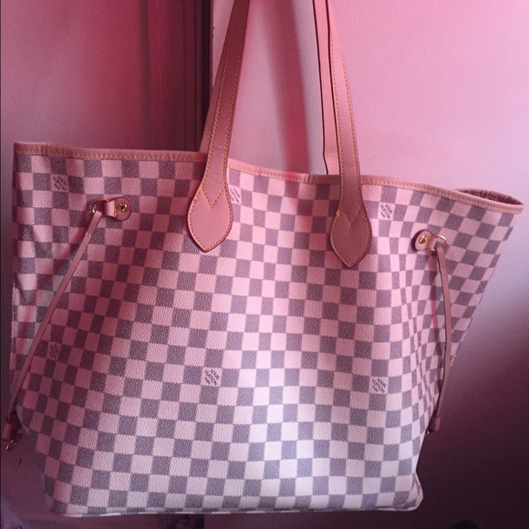 Brand New White Checkered Purse