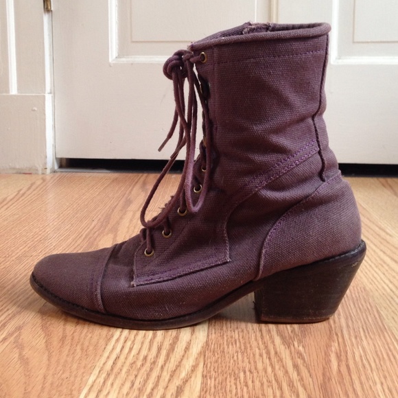 Jeffrey Campbell Lace-up Canvas Boots