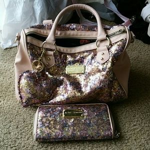 Betsey johnson sequin purse/wallet