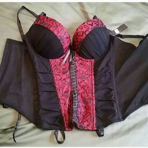 Sexy red and black lingerie set