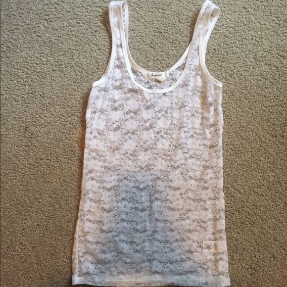 White lace tank top