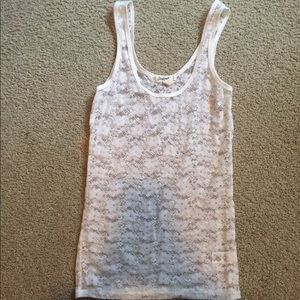 White lace tank top