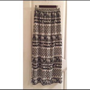 Forever 21 Tribal Print Maxi Skirt w/ Slit