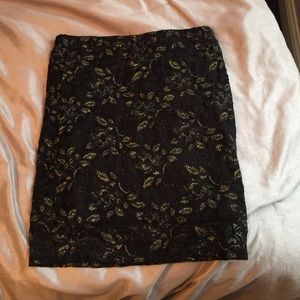 Gold and black skirt