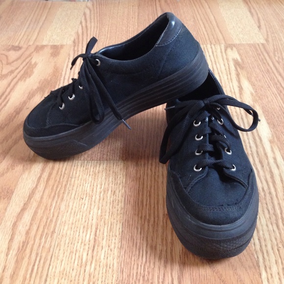 ASOS Black Dino Platform Sneakers