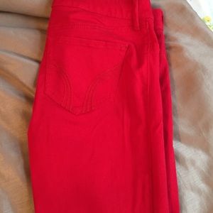 Hollister red colored jeans