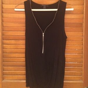 Black tank with zipper