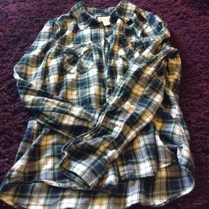 Green and blue flannel