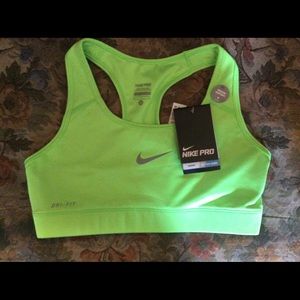 Brand new Nike pro sports bra Neon green S