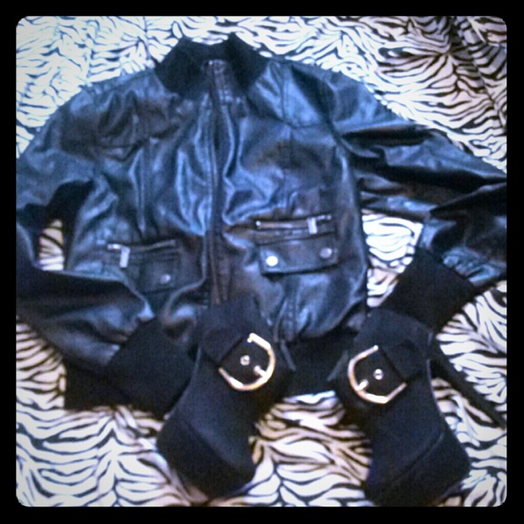 Leather 'moto' jacket