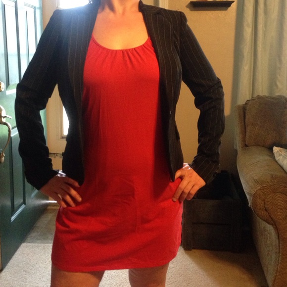 XOXO pinstriped blazer