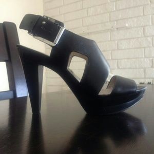 authentic black michael kors heels