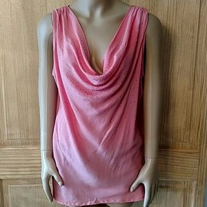 Light pink stud droop neck tank