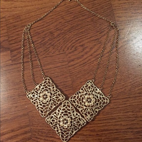 Gold statement necklace