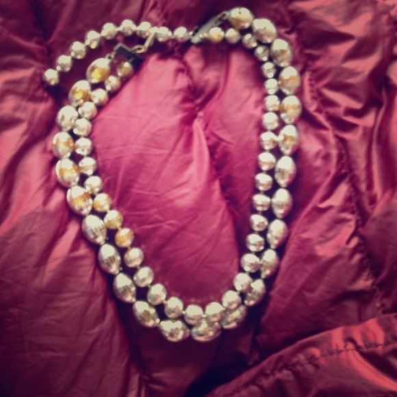 Vintage silver-color beaded choker.