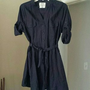 Navy blue tunic top sz L