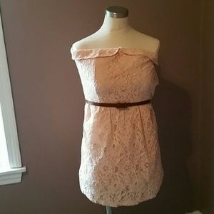 Pretty peach lace dress