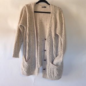 Beige Oversized Cardigan