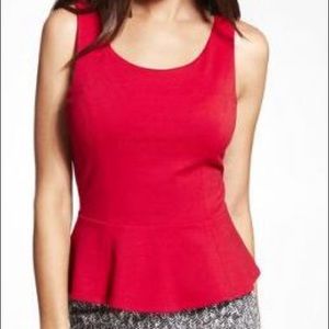 Express red peplum sleeveless top