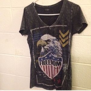 Freedom Buckle V Neck