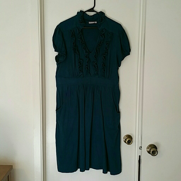 Teal ruffle dress - Picture 4 of 4