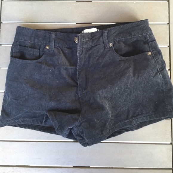 Black Corduroy Shorts